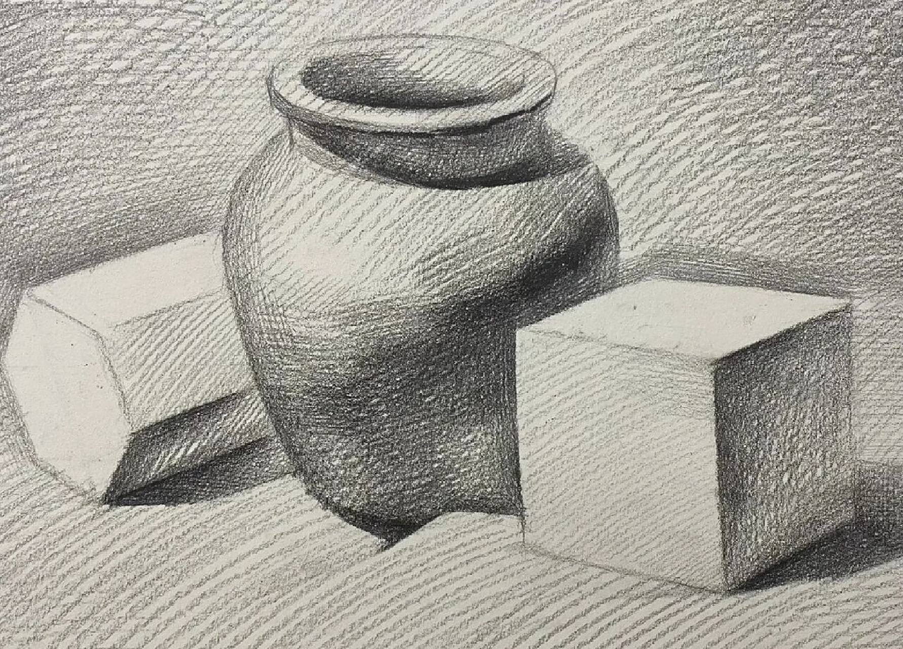 素描国美考级四级学生练习步骤图 素描国美考级四级学生练习步骤图