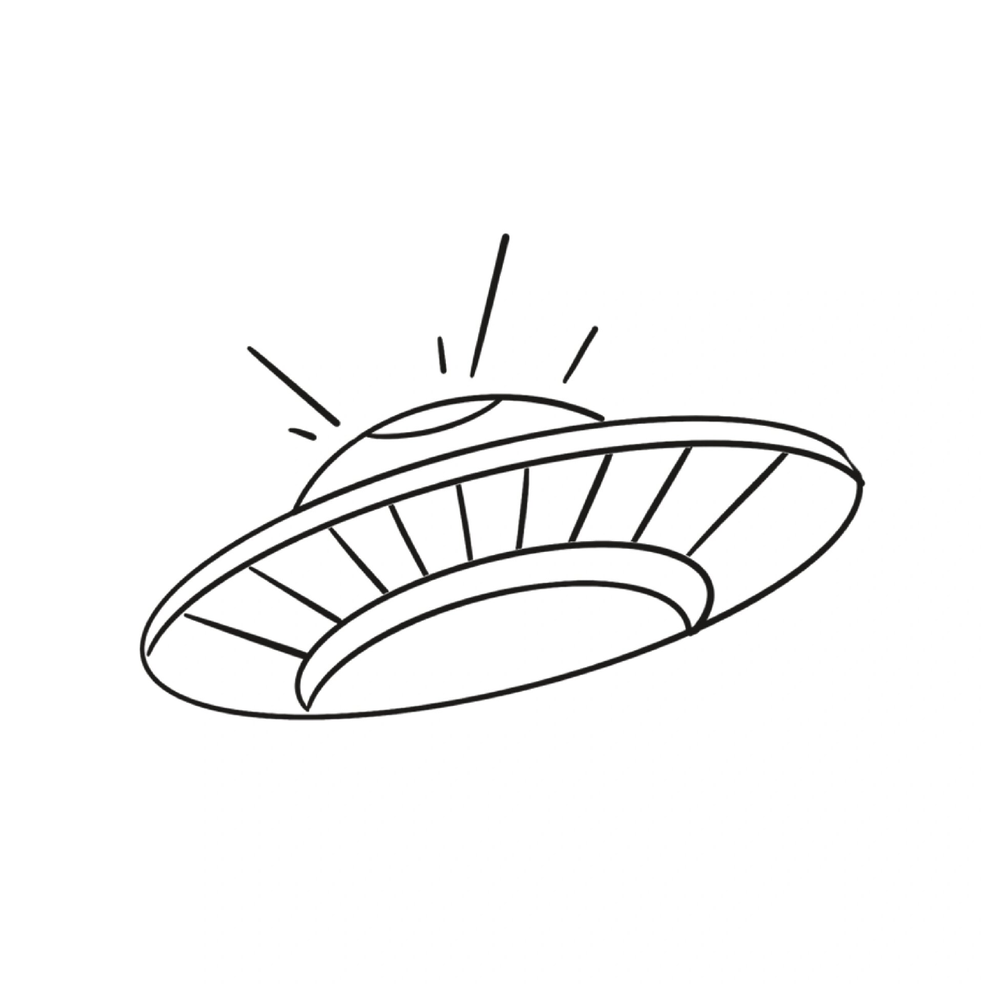 简笔|太空火箭宇宙飞船简笔画