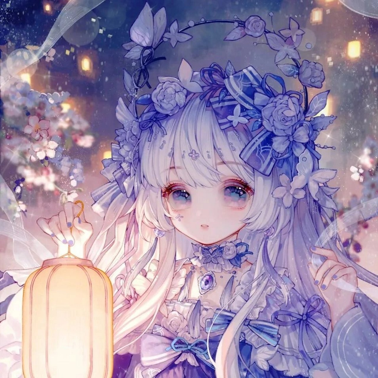 蓝色系古风头像   要是保存下来有水印的话,可私聊