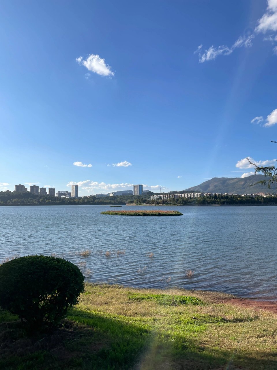 昆明出发半小时,遛狗好去处 安宁宁湖公园 	 公园很大,风景漂亮,湖水