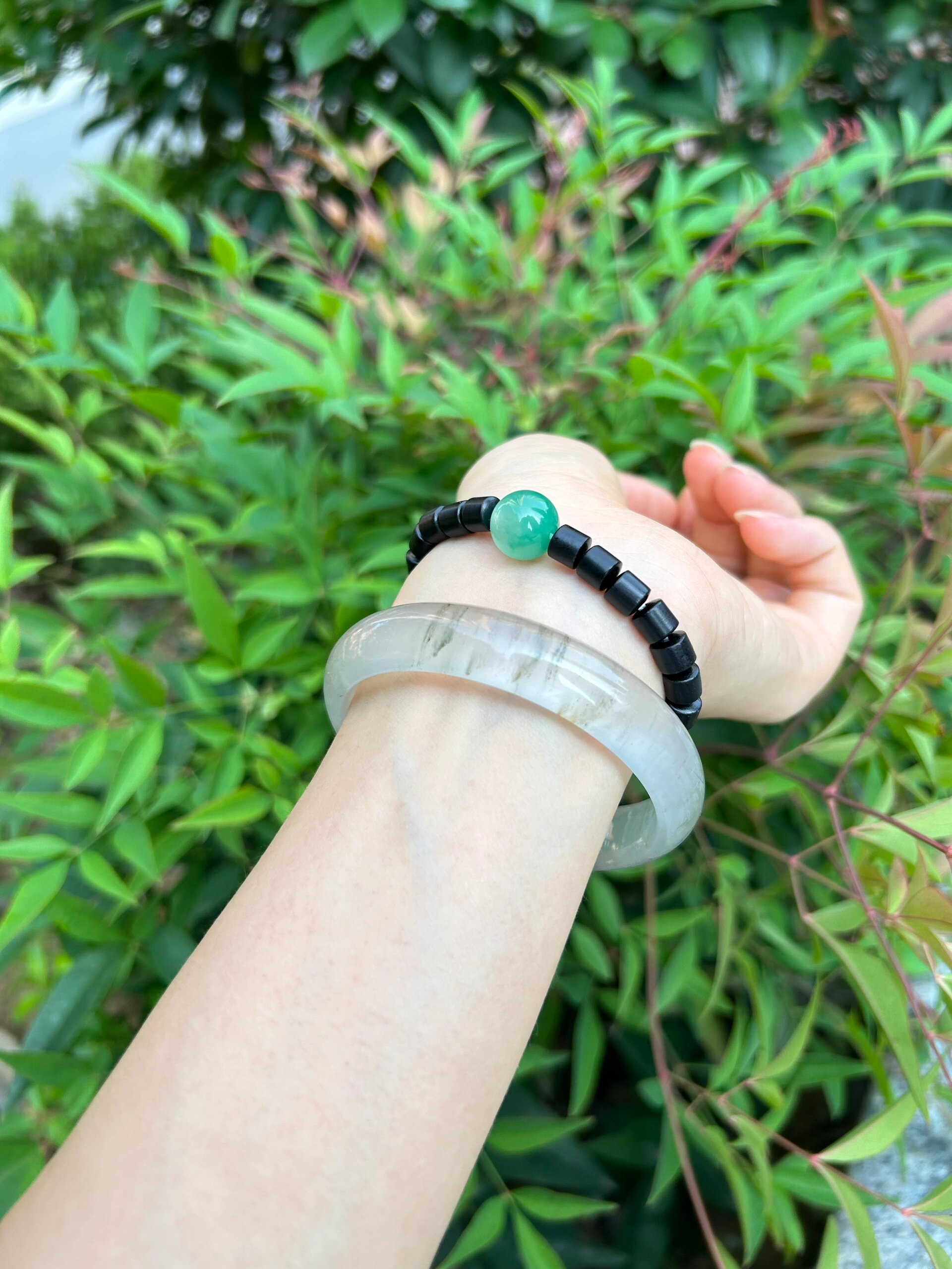 金丝玉宝石光手镯,玩的就是漂亮的玻璃光感