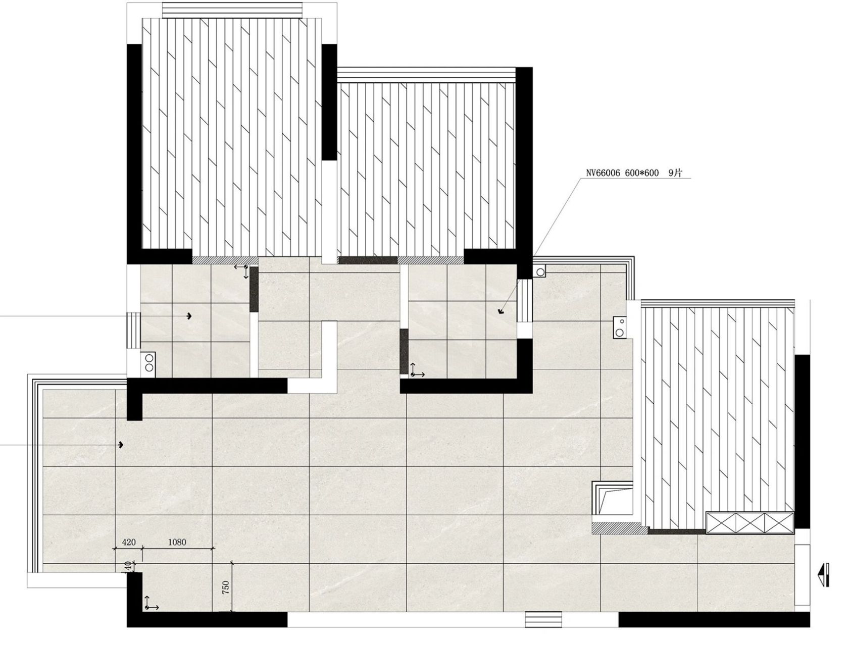 750x1500地砖横铺还是竖铺比较好? 万能的 各位大神求帮看