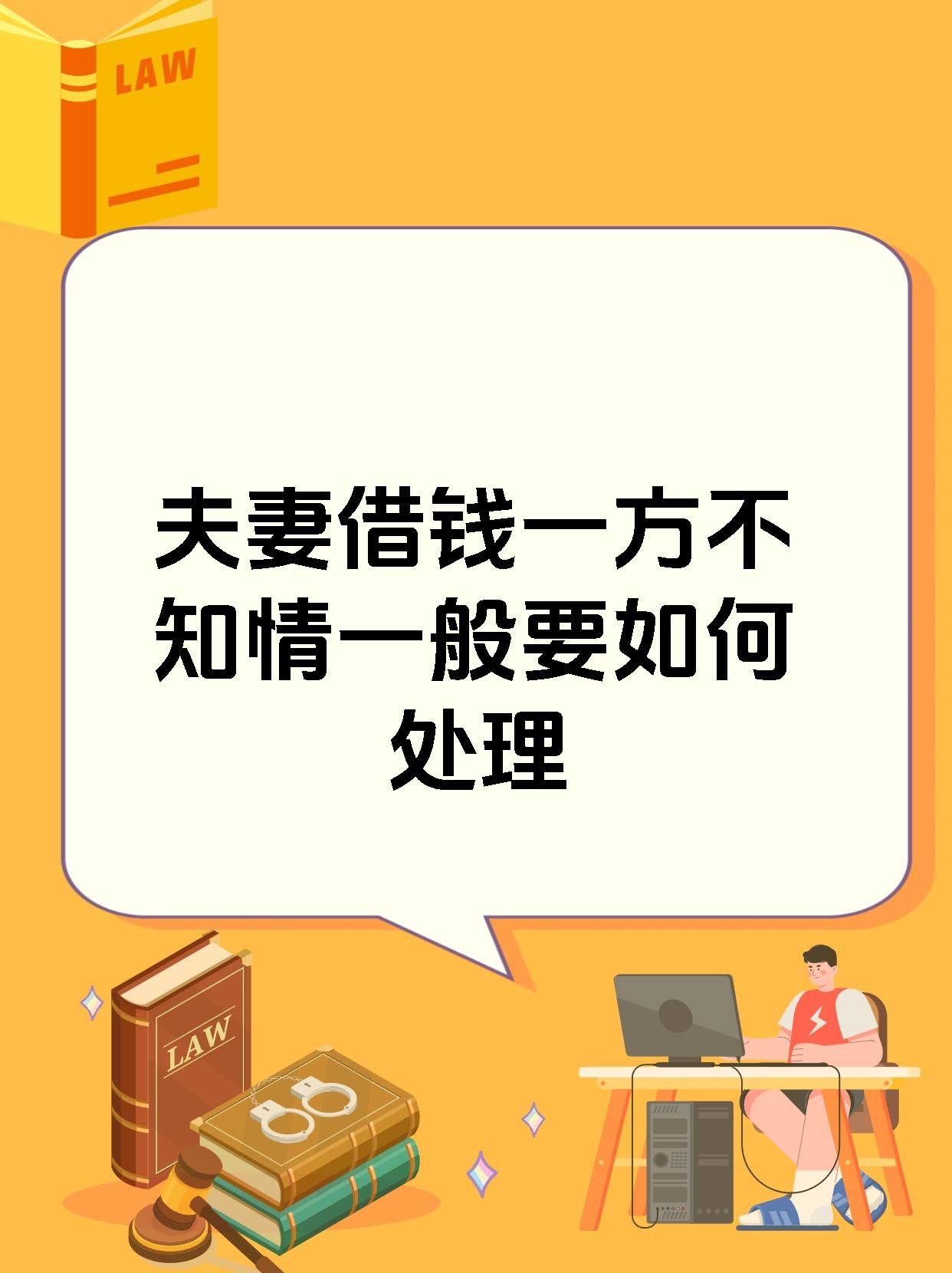 【夫妻借钱一方不知情一般要如何处理 夫妻借钱,一方不知情?