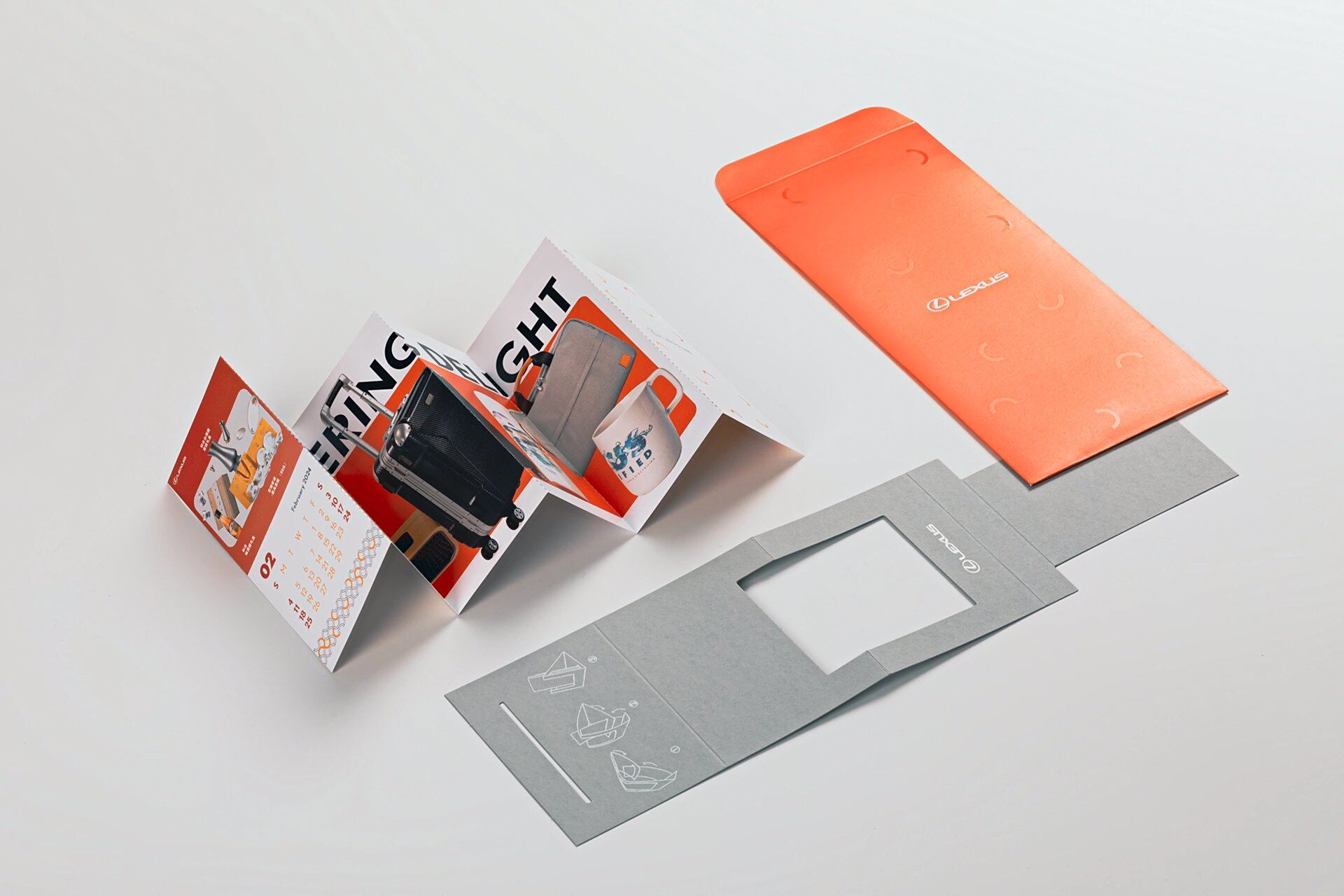 2024年可折叠台历设计 我们用高克重的纸制作成可折叠的台历底座 将