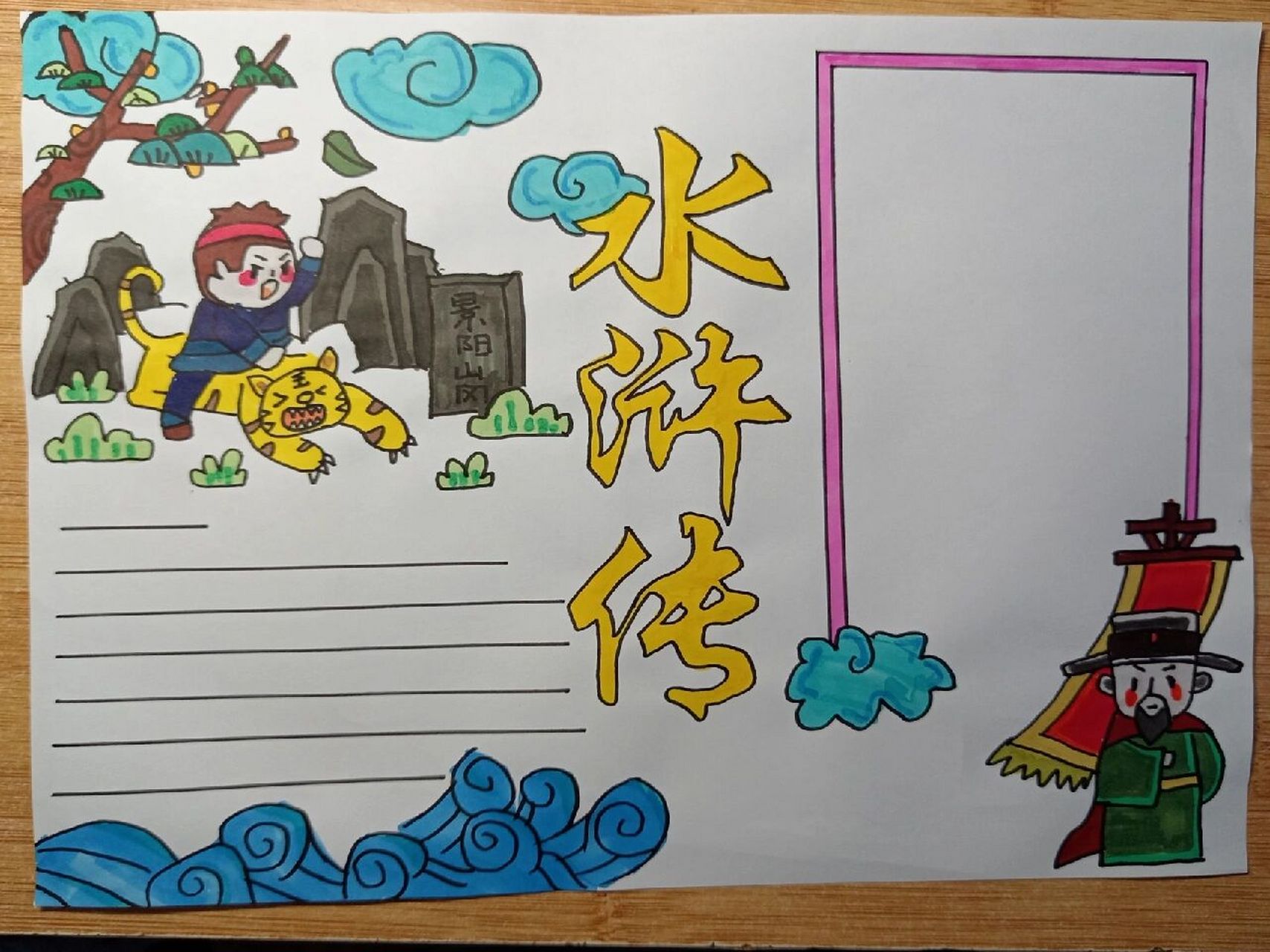 水浒传手抄报 #手抄报