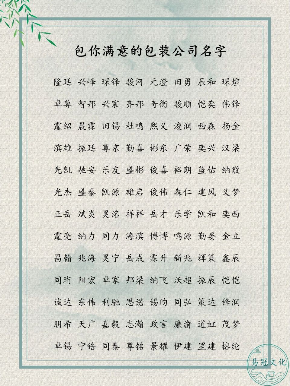 包装厂公司取名字大全 如何给公司起名字,包装厂起名名字大全