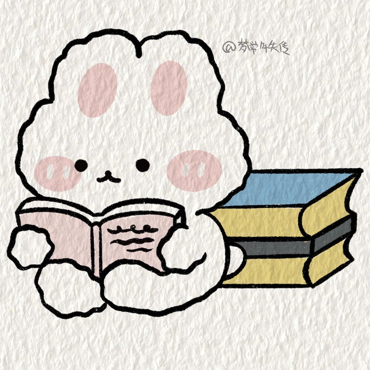 可爱小白兔简笔画教程 "保持可爱是天才行为" 临摹自