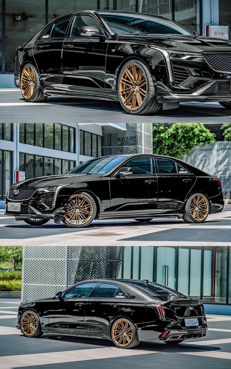 0轮毂.ct4是19寸亚光古铜,ct5是20寸电光玫瑰金改装车 凯迪拉克ct4