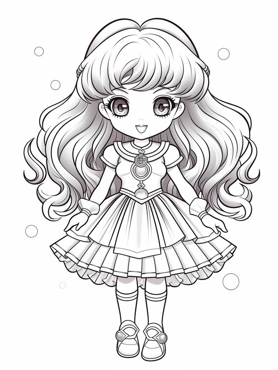 儿童涂色线稿|公主系列(2)|可打印 每个女孩心中都住着一个公主 ❤