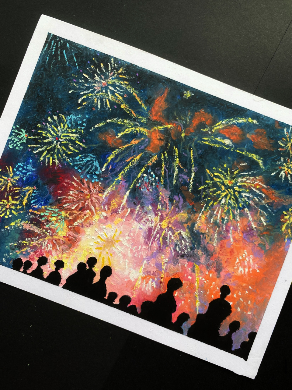 油画棒|烟花合集 绘出你心动烟花7815 过年怎么能少了烟花 绘画