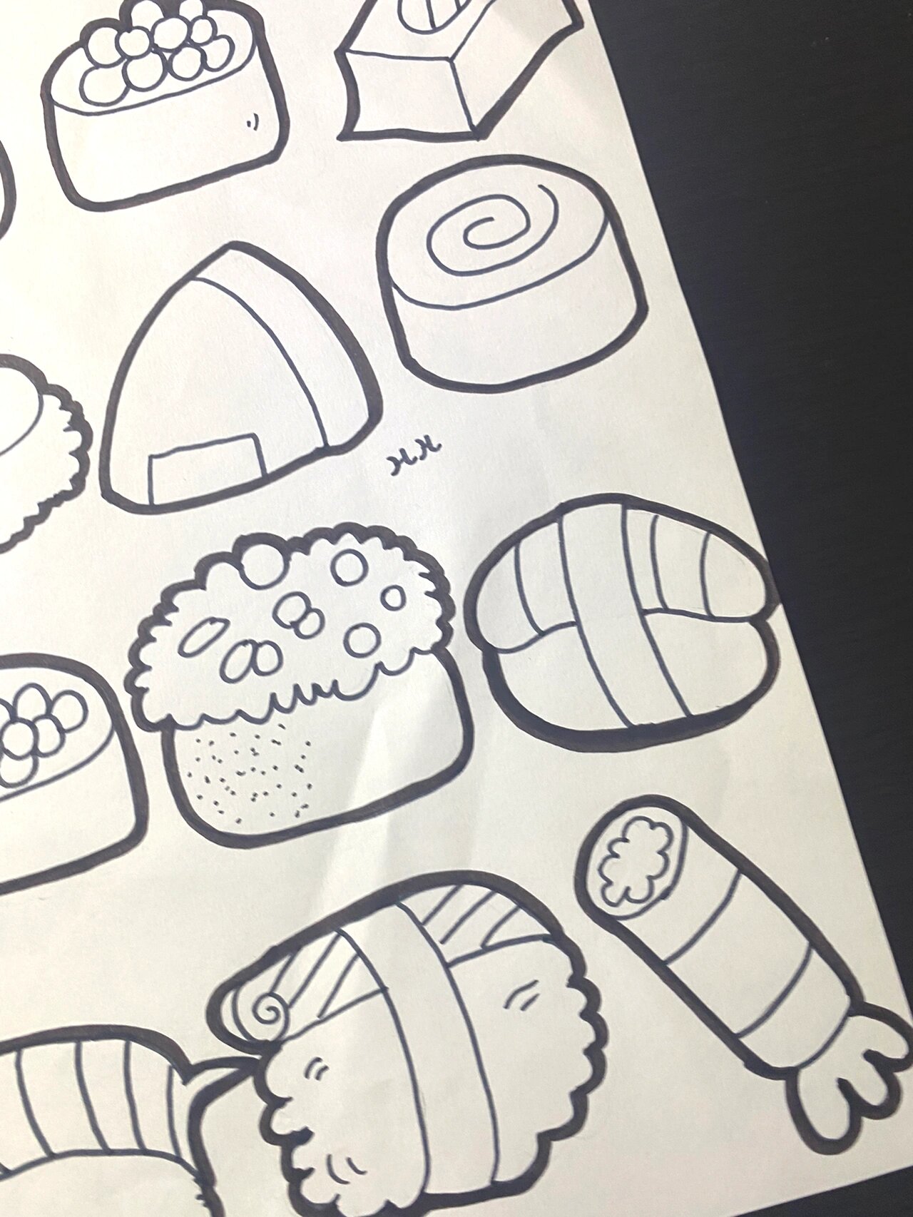 简笔画:可爱寿司97