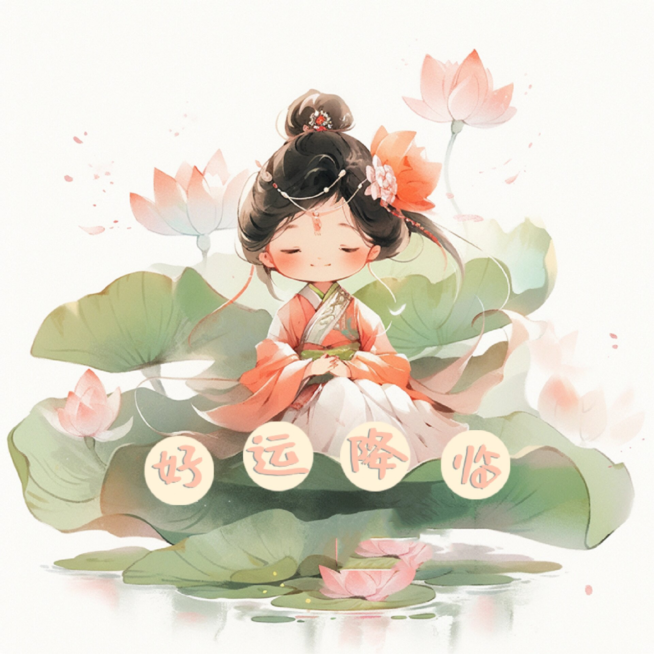 超可爱的佛系头像 好运 999999 更适合当代人体质的佛系头像 每天保持