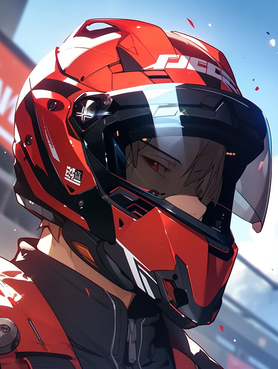 男生头像丨炫酷的头盔机车少年 mj生成的戴头盔的男生,感觉超炫酷