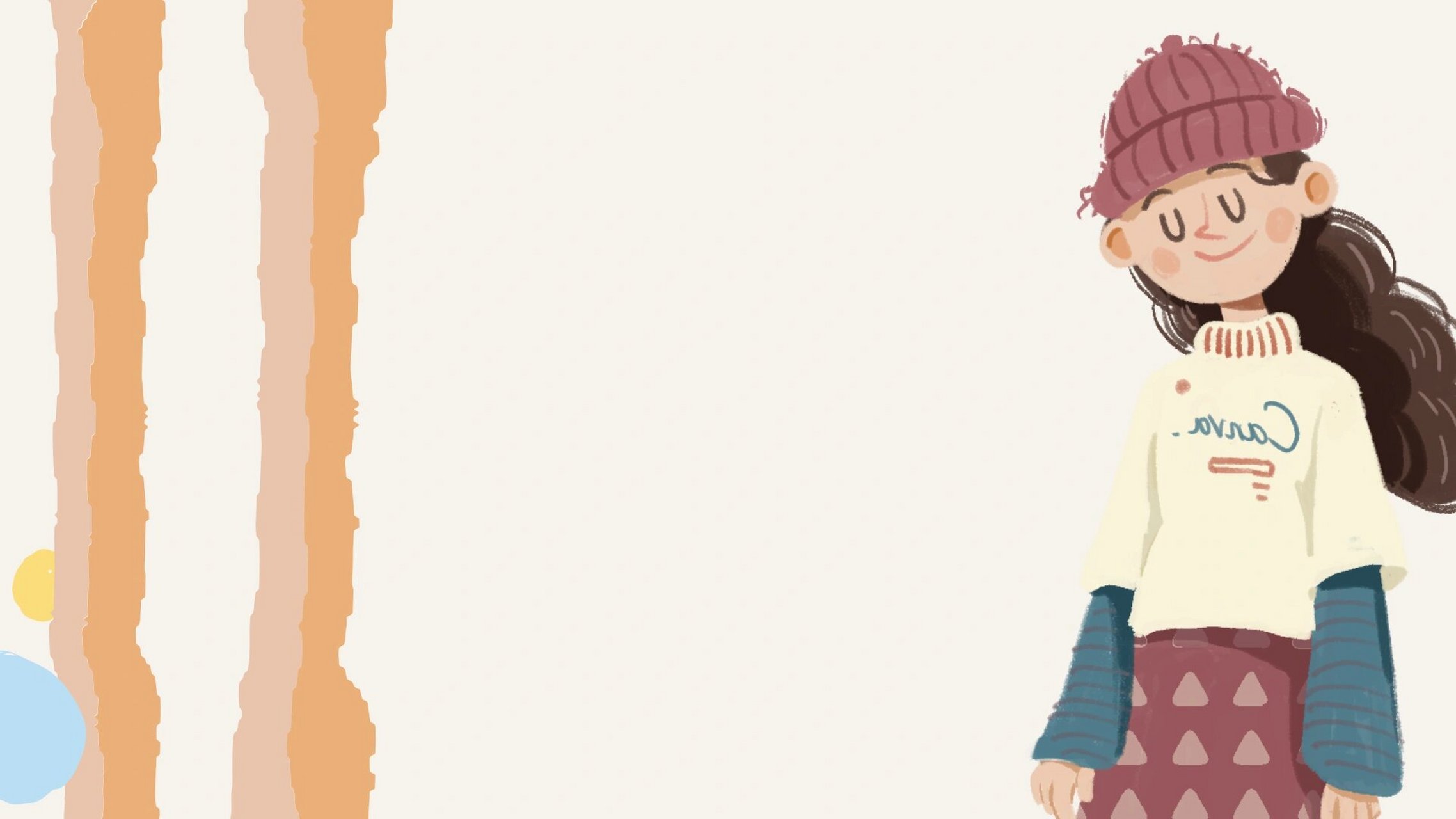 ins女孩ppt背景图