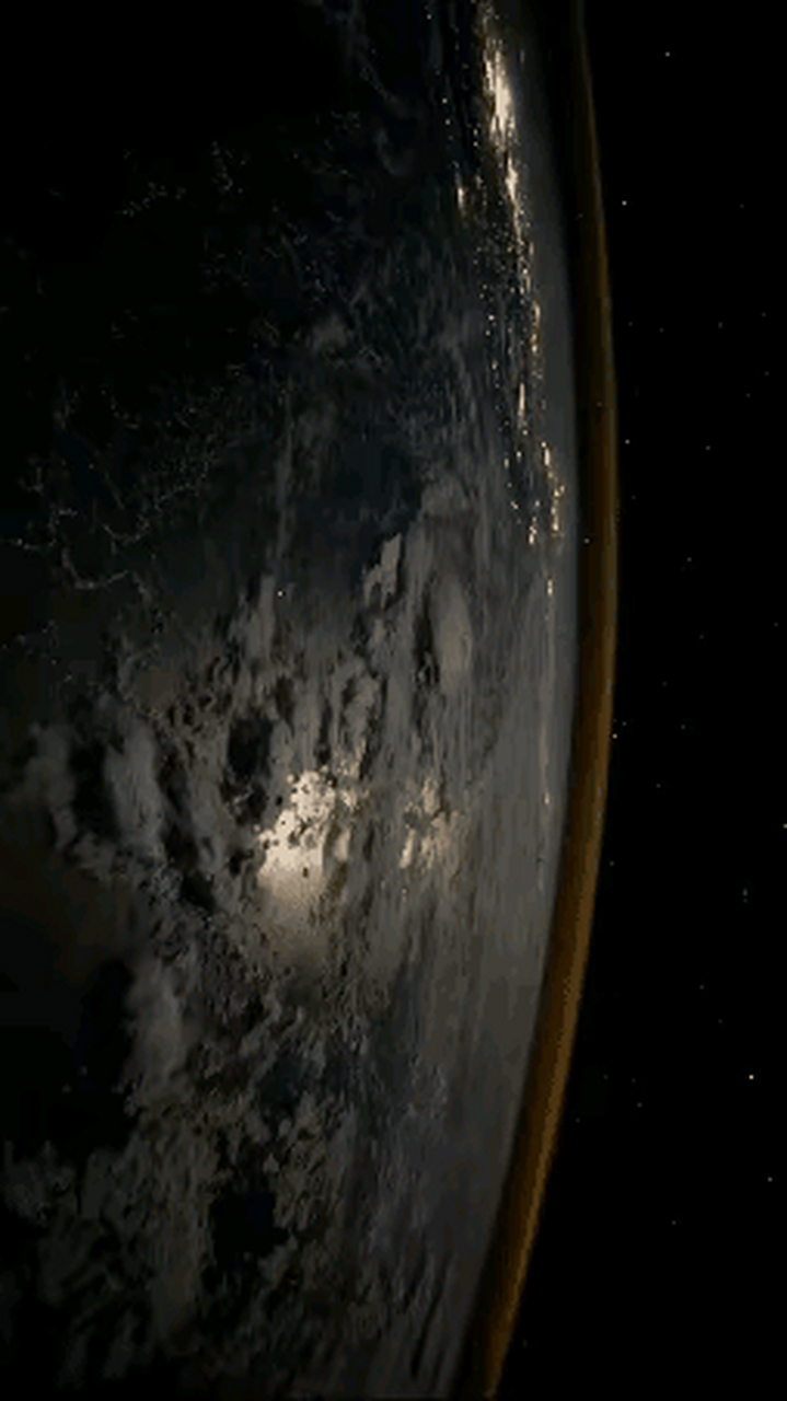 太空景象太美啦 太空看夜景 看宇宙风景 上帝视角的地球 太空实景