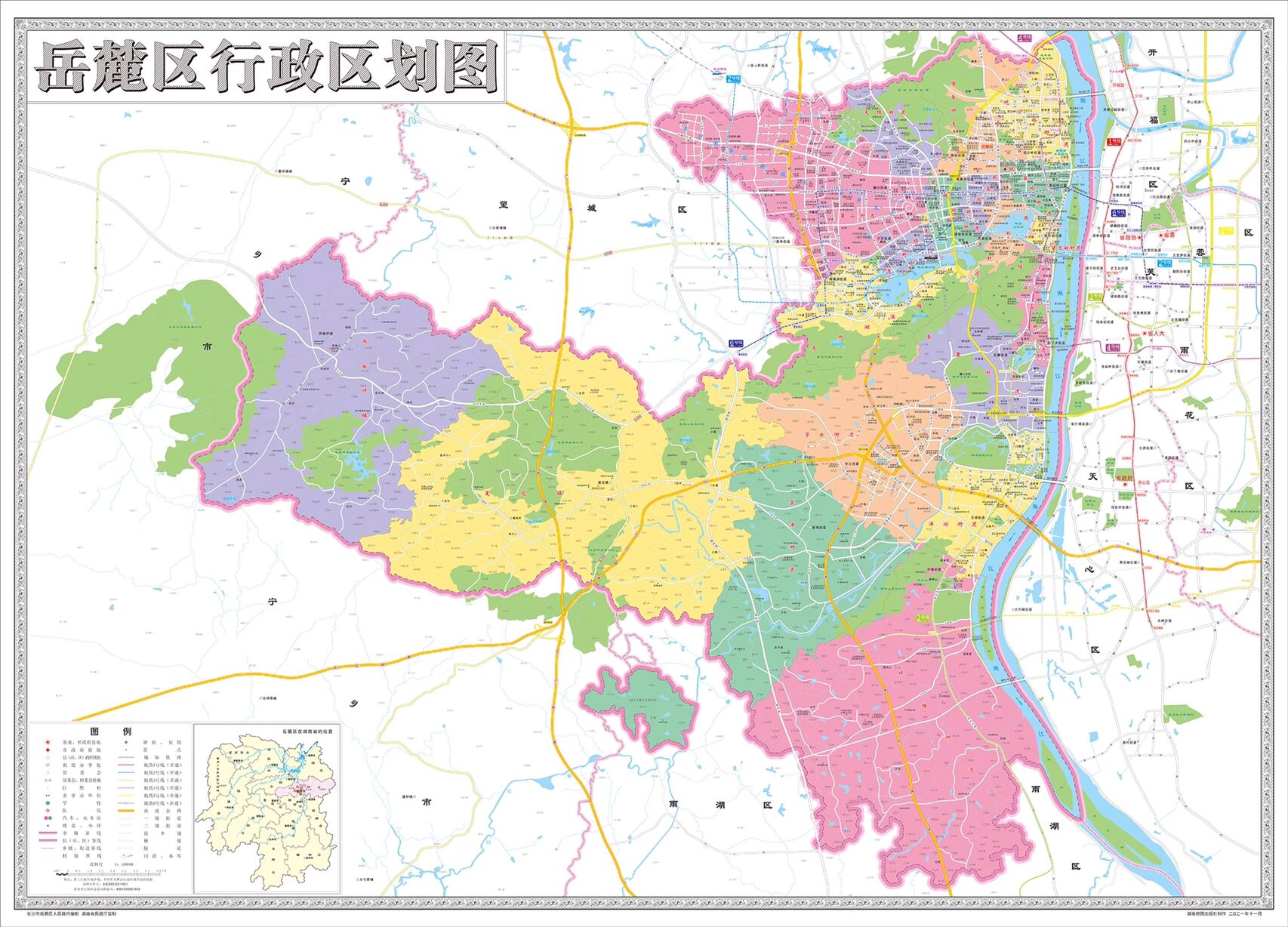 岳麓区行政区划图可以看官网,不要被