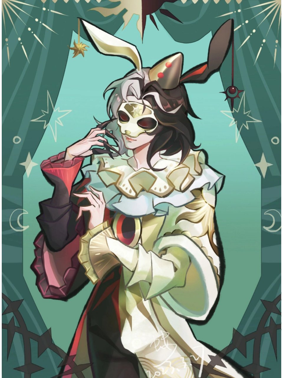 滑动摘面具(哭泣小丑皮肤 【禁止盗图喔】 第五人格五周年啦,周年快乐