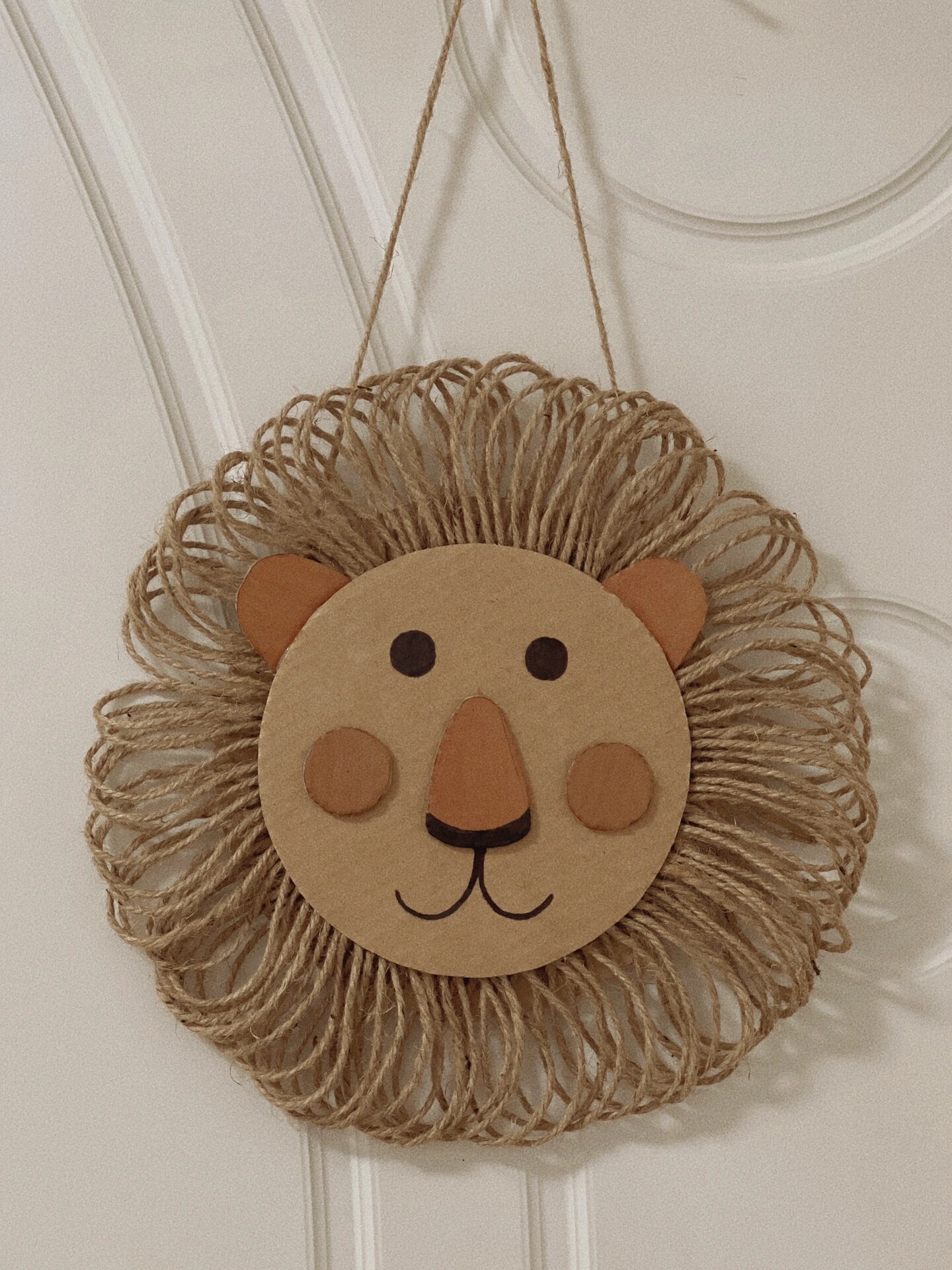 废纸箱再利用🎨可爱ins风麻绳小狮子挂件