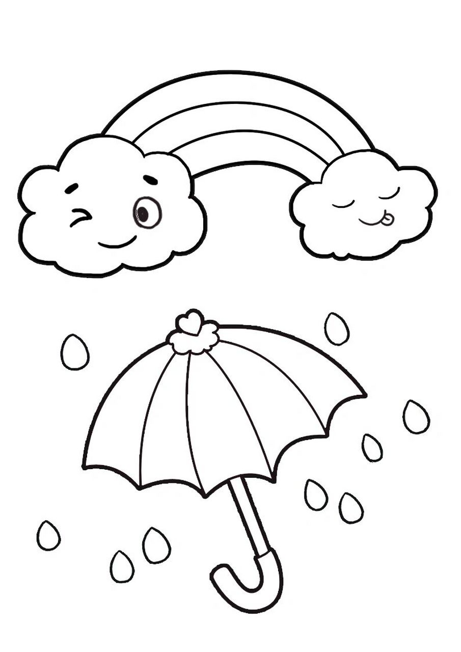 96彩虹幼儿涂色篇|可打印素材 |涂色素 小宝贝很喜欢画彩虹96于是