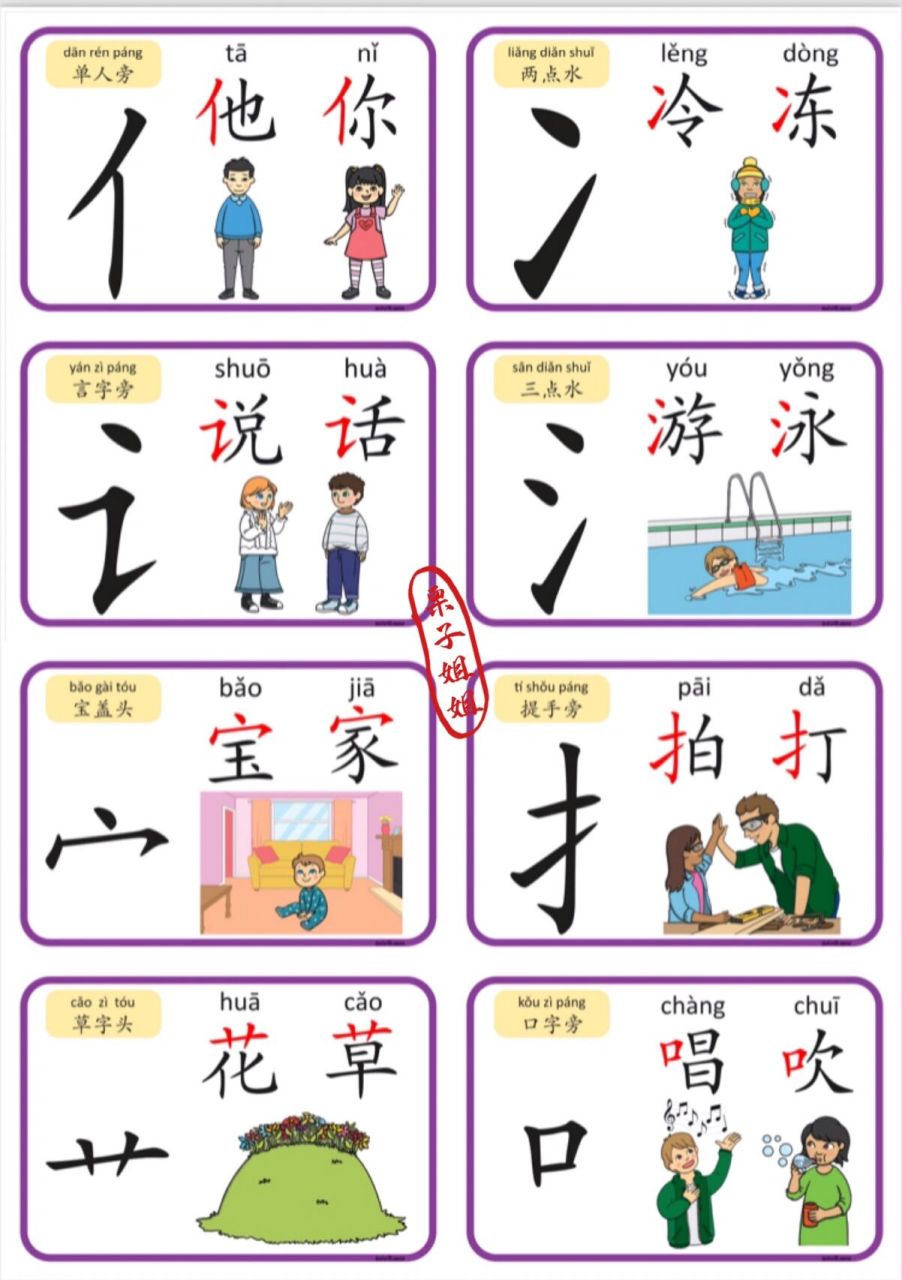 98住6015手把手教你认识偏旁和部首97 96这