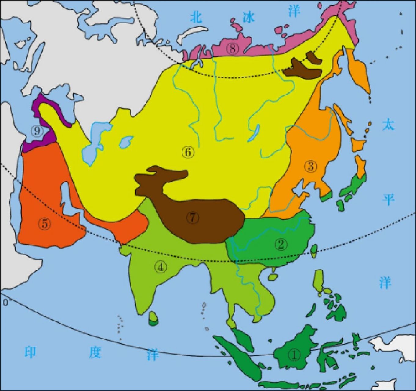 亚洲欧洲气候图简笔画图片