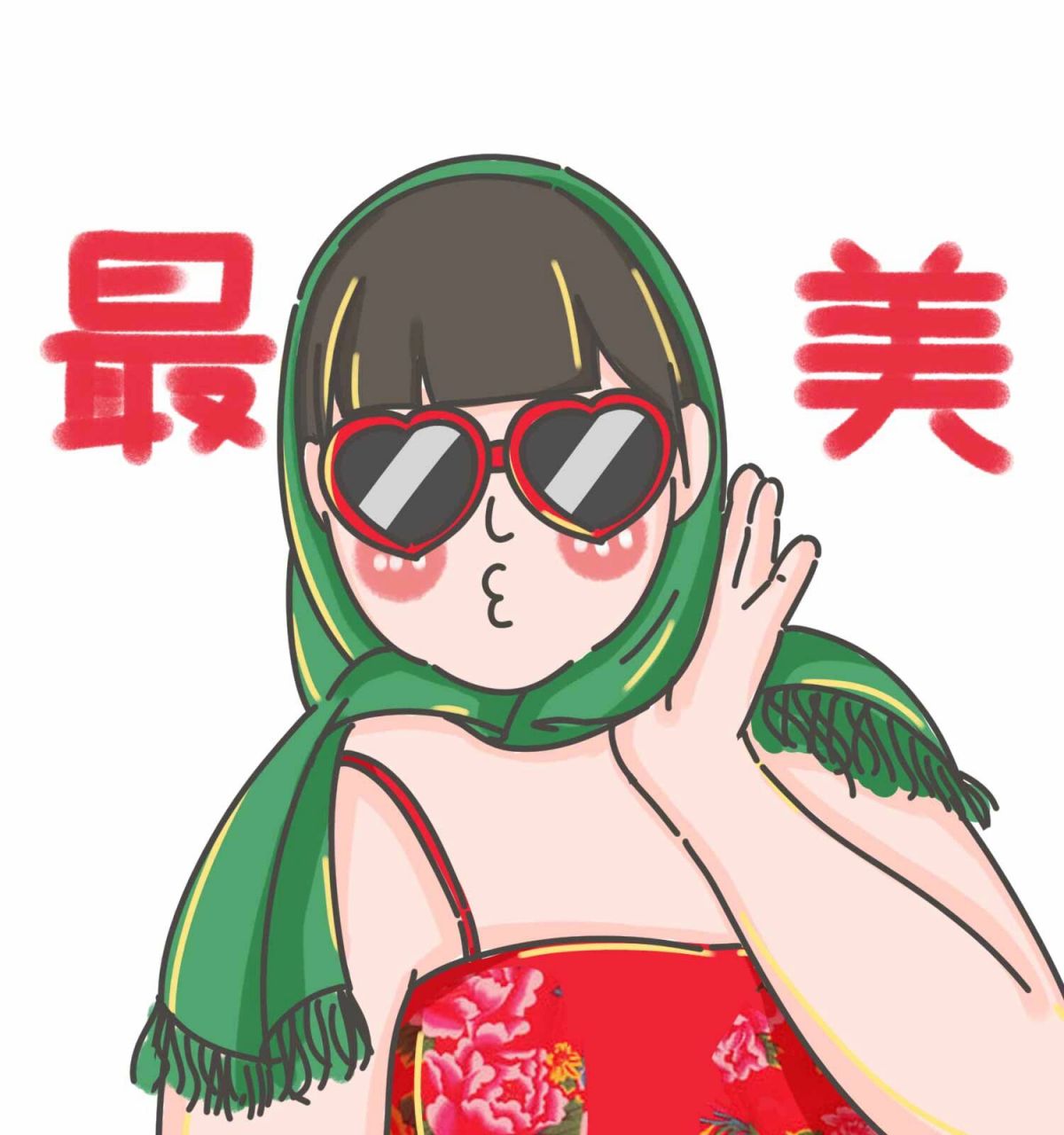 系列头像9|胖妞姐妹头像 最近想不到情侣款 就更新个姐妹款吧!