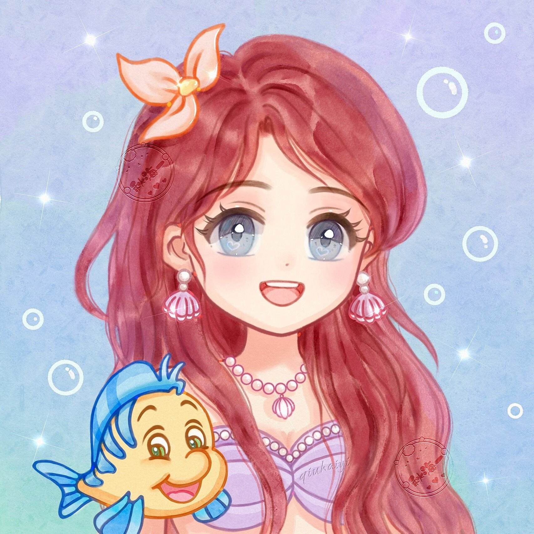 小美人鱼|迪士尼公主|q版头像