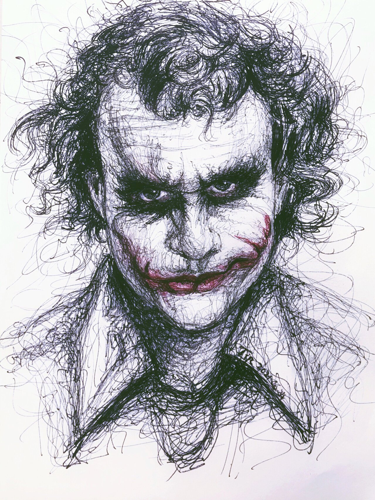 黑白画 | 蝙蝠侠 小丑joker
