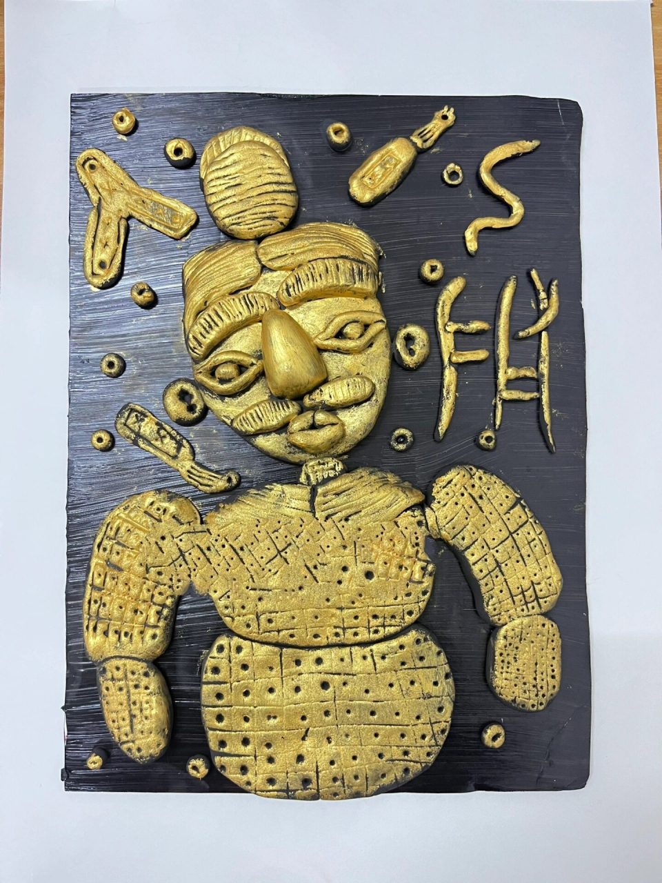 浮雕仿铜画～分享一组学生作品～787878