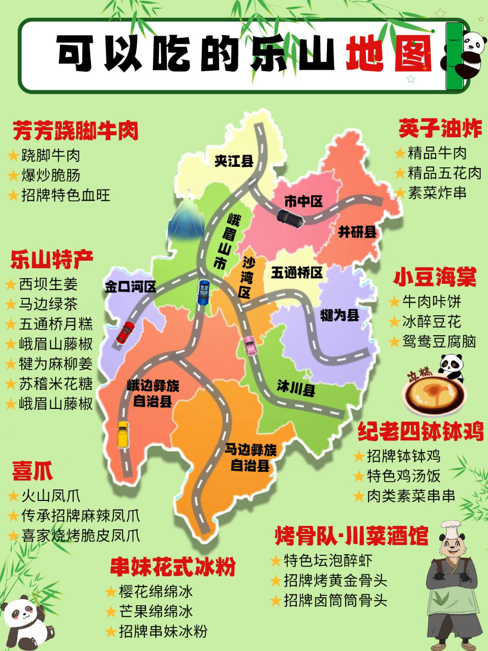 一张逛吃逛吃的乐山美食地图97怎样都不迷路 正所谓食在四川,味在