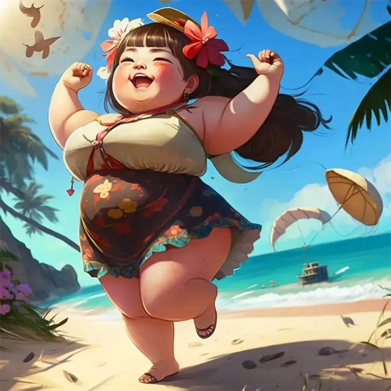 网络超火的胖妞可爱头像图片