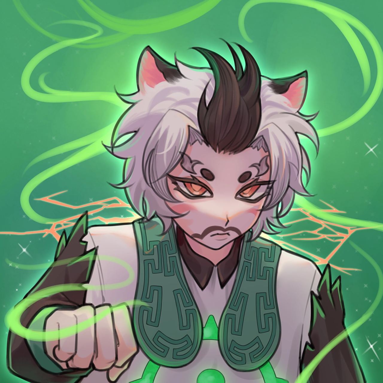 京剧猫明月 大飞头像 哎呀摔倒了 把图摔出来了