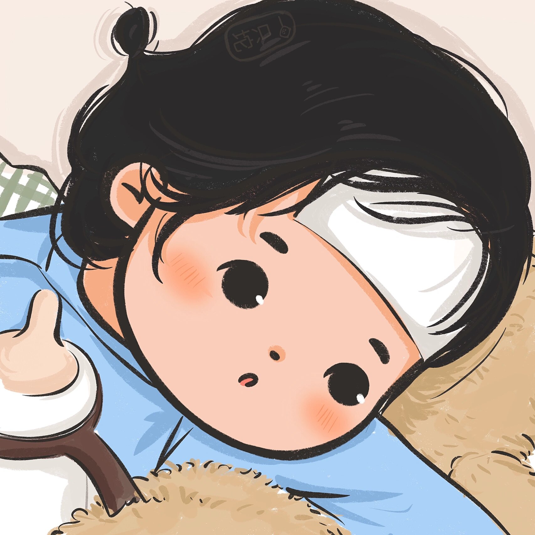 生病的小可爱|插画手绘可爱闺蜜头像