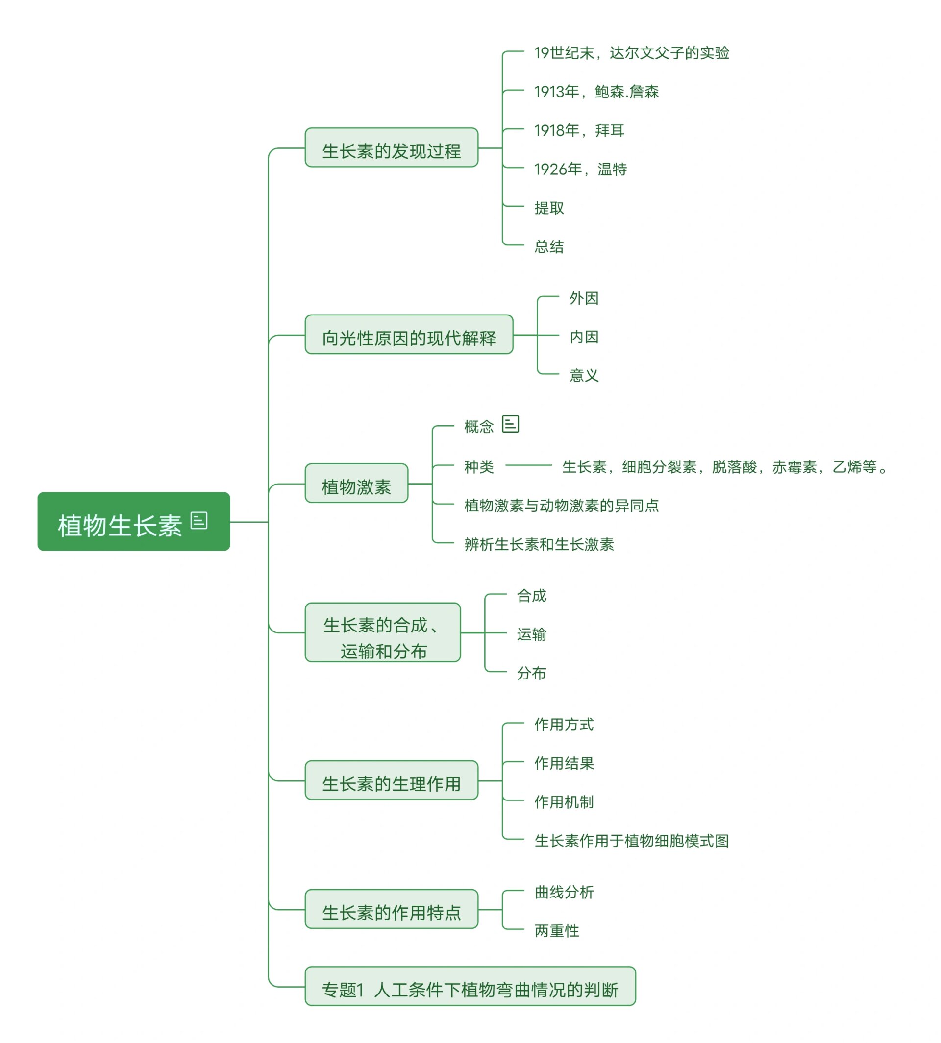 初中植物思维导图图片