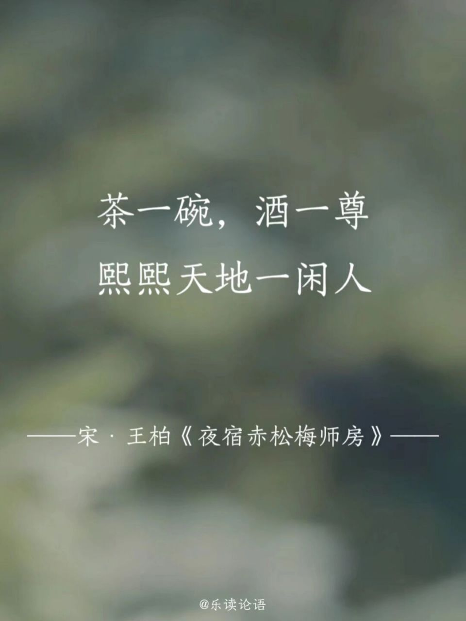 茶一碗,酒一尊,熙熙天地一闲人 #我会被文字打动# #诗词# #我懂诗歌的