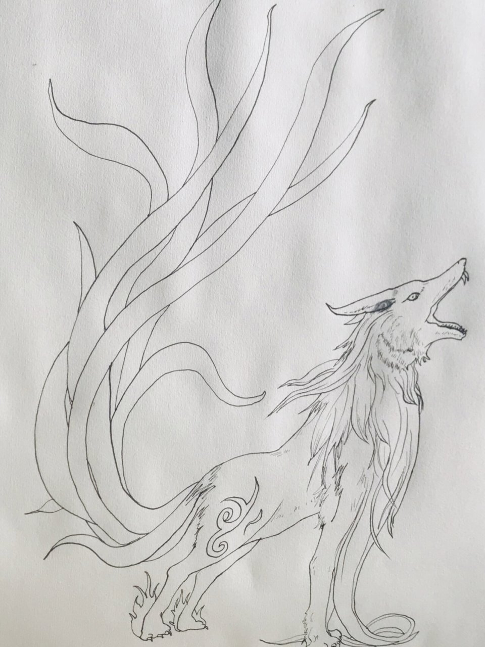 每日一画之九尾狐