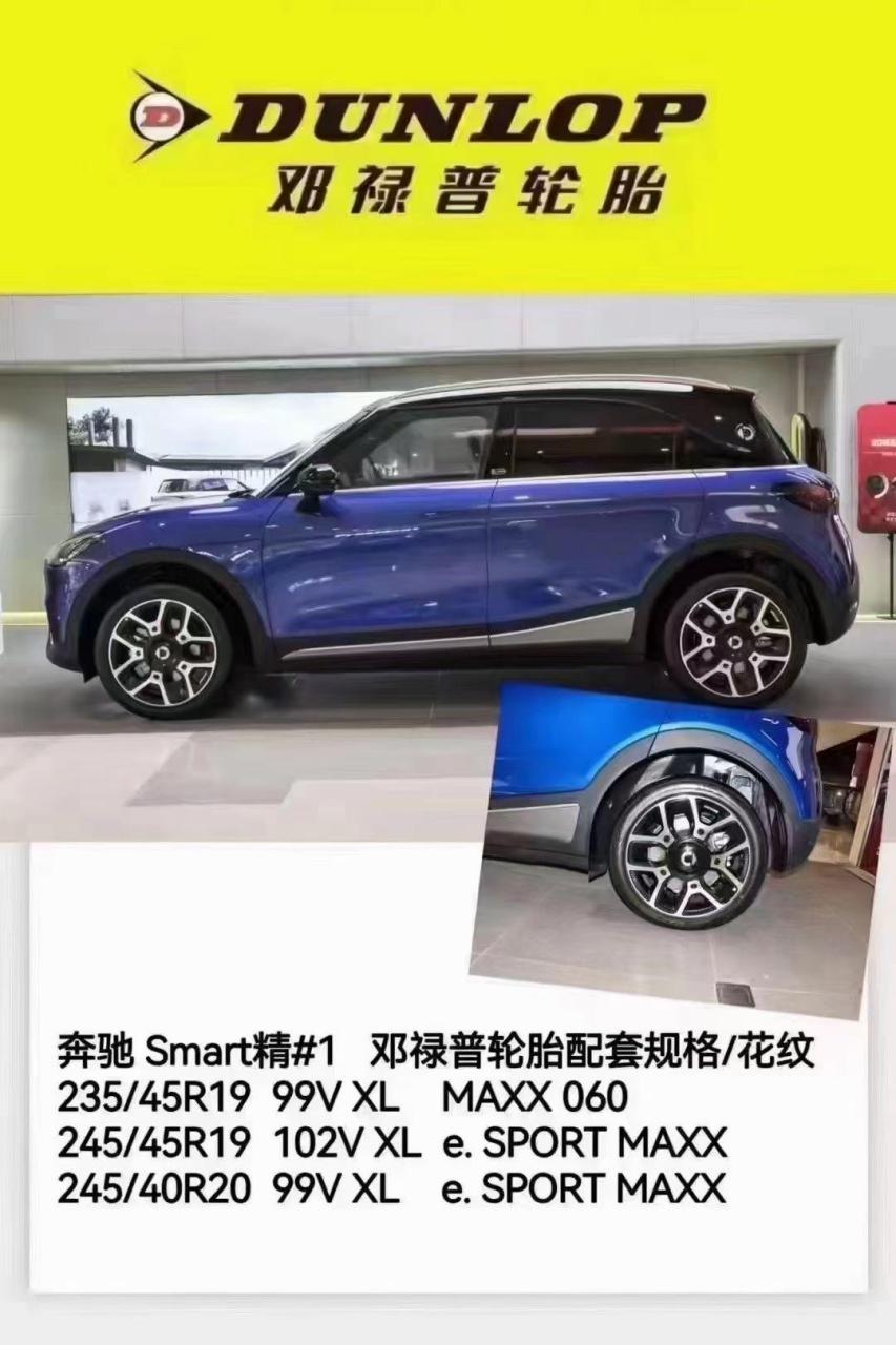 奔驰smart配套,邓禄普235.4.