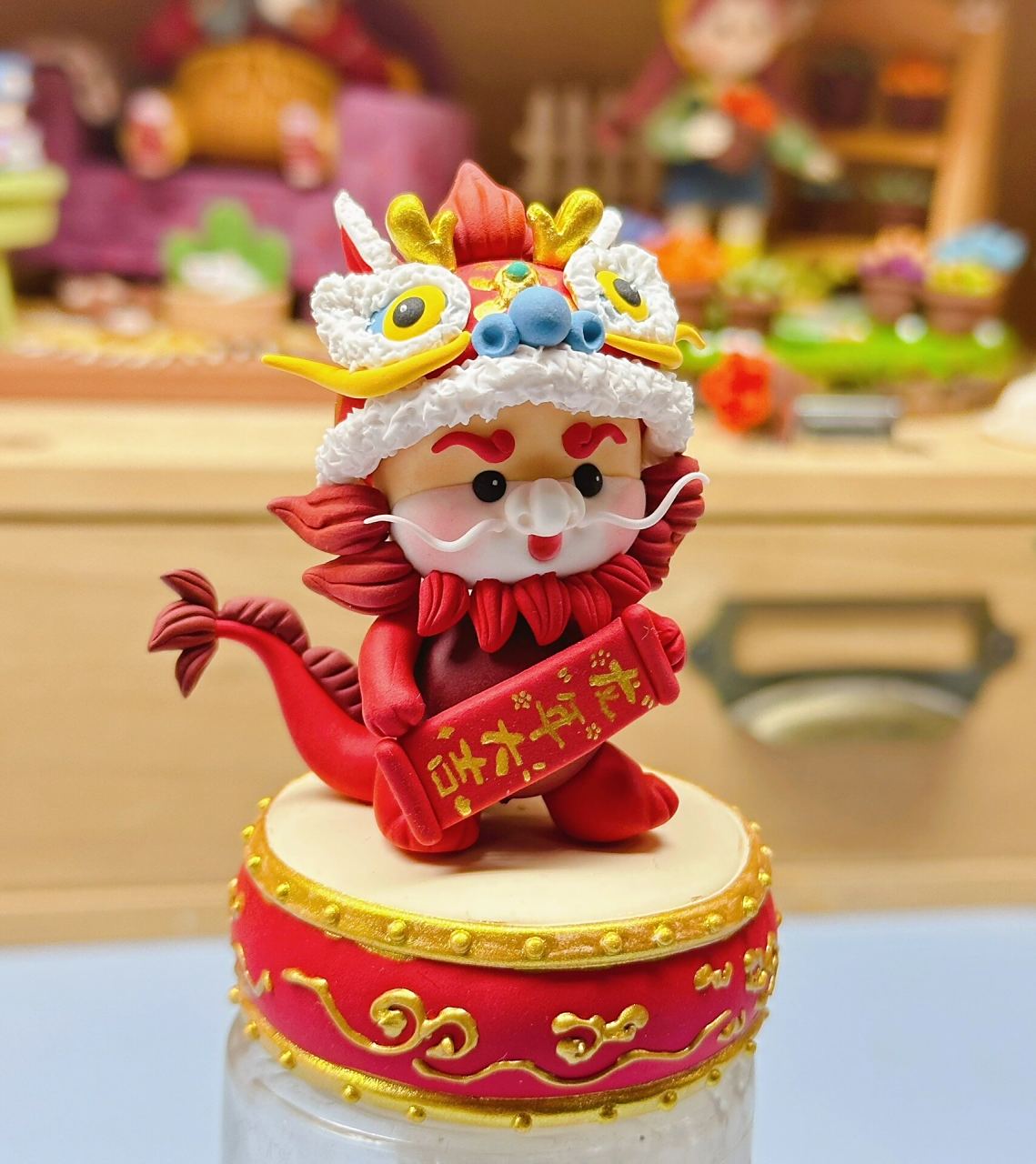超轻粘土 | 龙年醒狮小摆件～新年龙宝宝 马上龙年啦～第一只小龙诞生