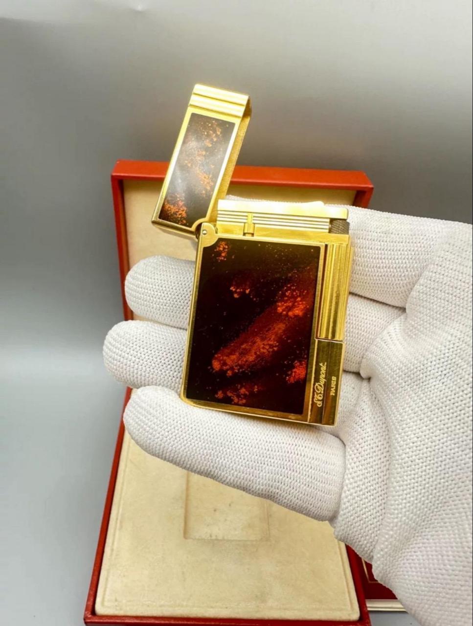 dupont法国都彭打火机l2盖茨比,稀有流星雨老金沙中国漆,独特的动态