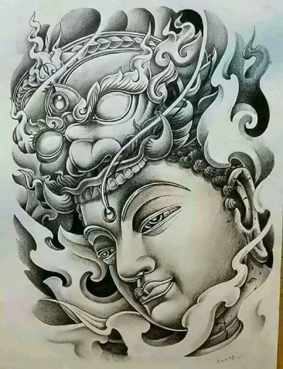 佛纹身 佛纹身手稿