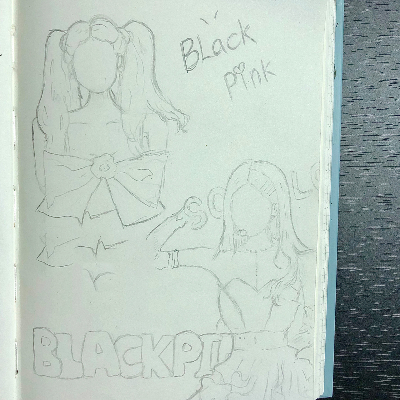 blackpink方格画图片