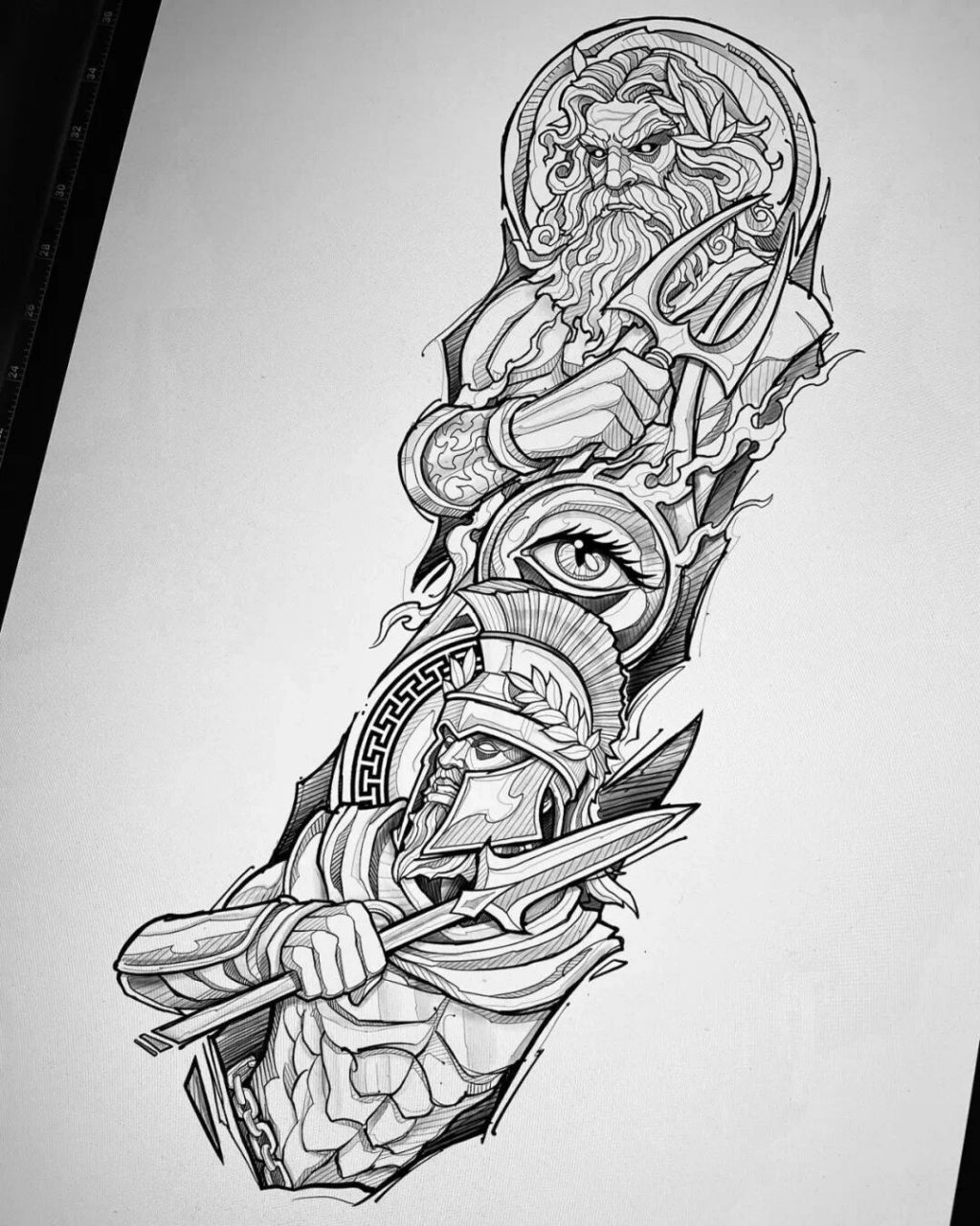 欧美花臂纹身手稿1(多图) 欧美花臂纹身手稿(多图)