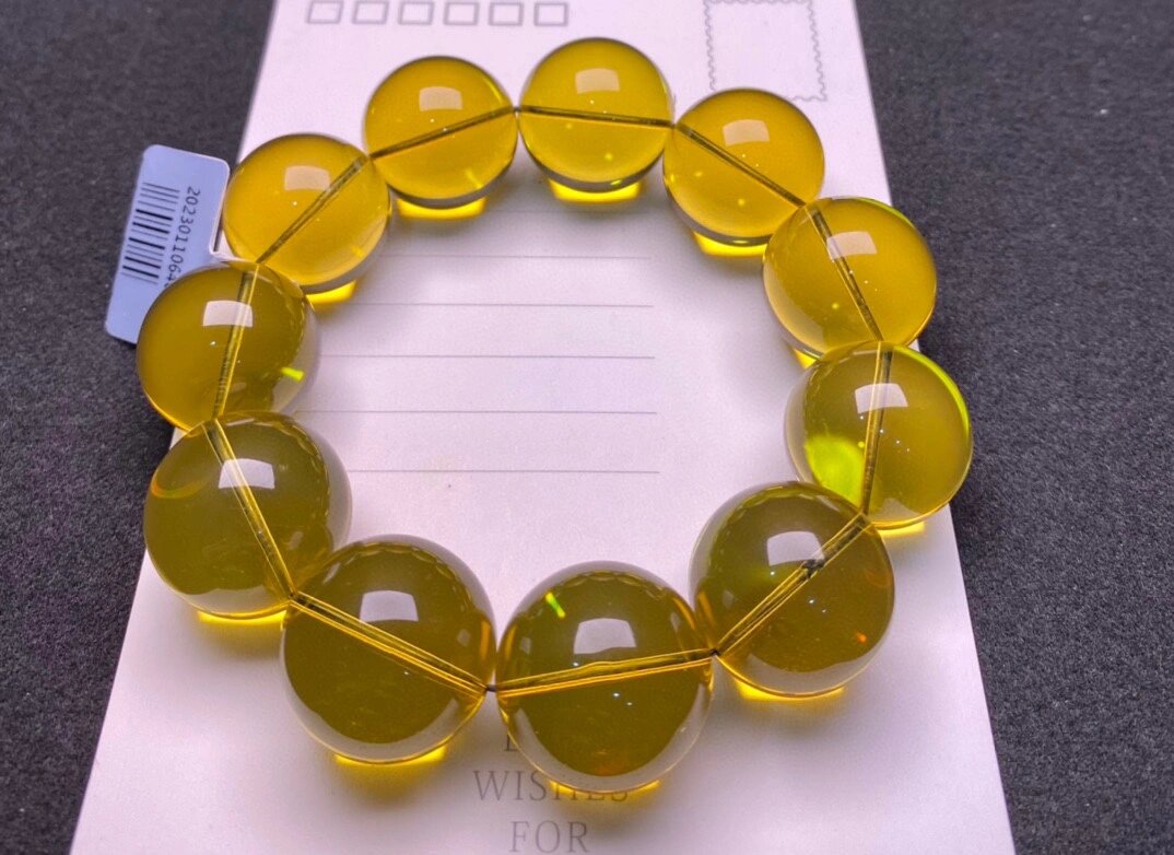 天然5a级净水蓝珀手链