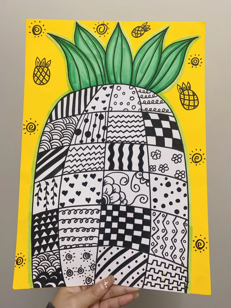 266152661526615——95菠萝创意线描 适合6-8岁小朋友