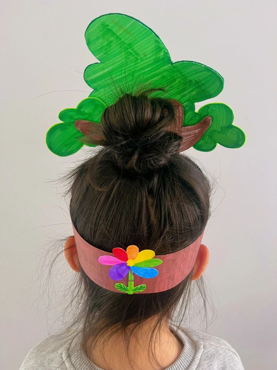 安妈手工之植树节头饰 哇哦,手工作业又来了～给安姐做植树节表演用的