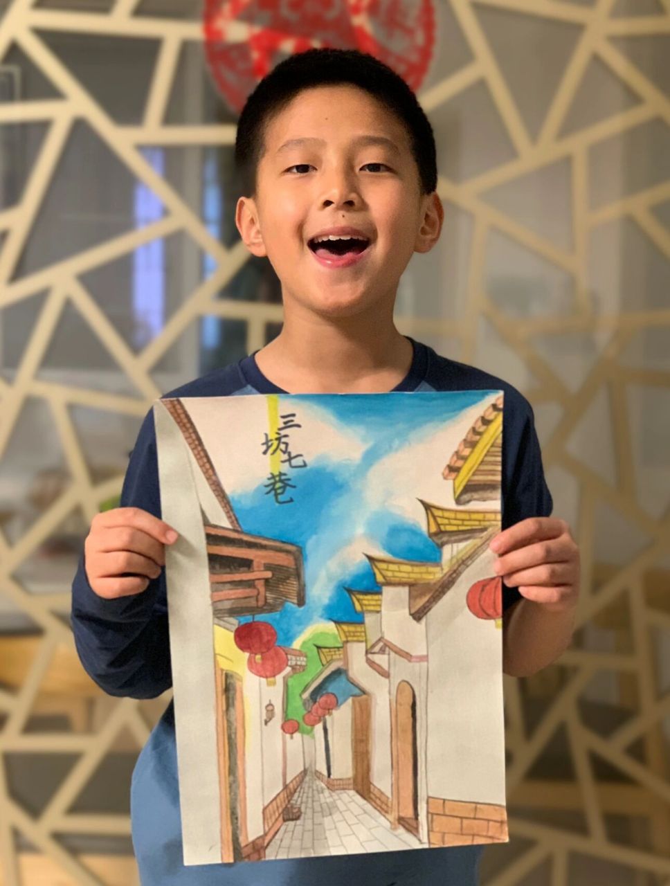 "福满榕城"主题绘画作品96"三坊七巷" 因为这次画画要求用的是8开的