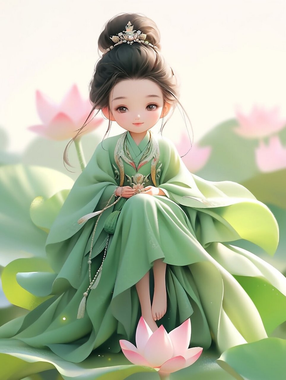 古风头像丨莲花仙子·第1幕 成仙记 万物有灵, 生而为莲; 千年修道