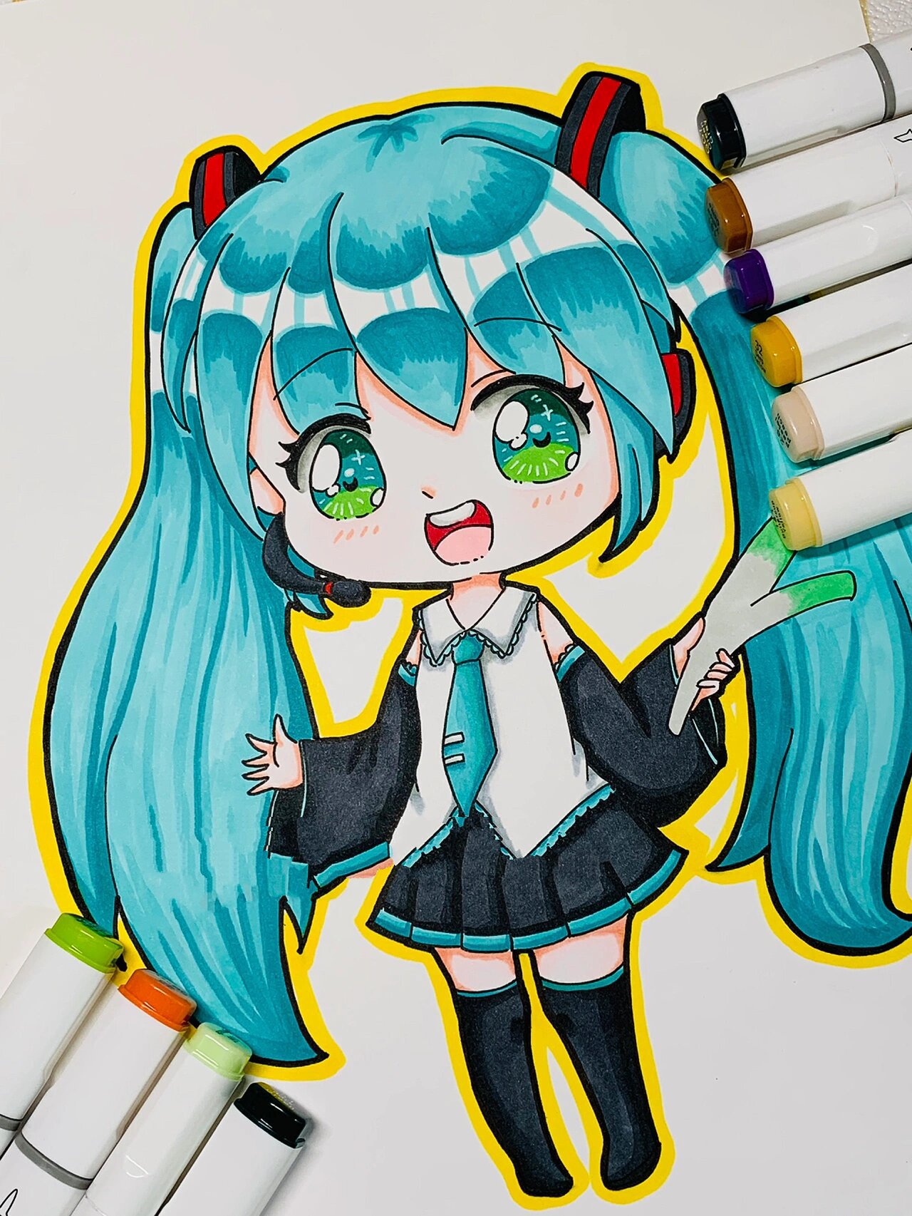 简单的初音怎么画图片