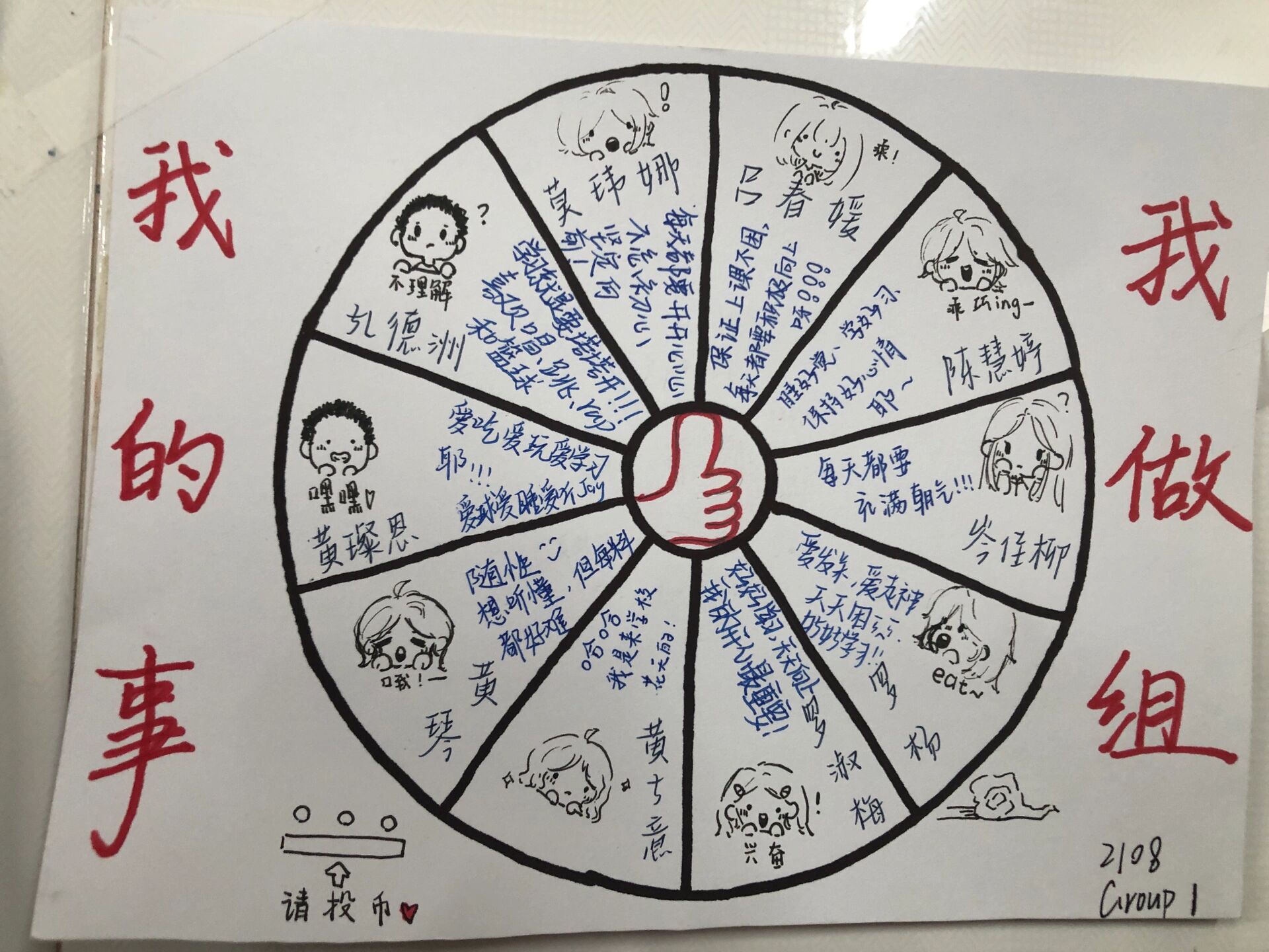 好可爱的学习小组名片