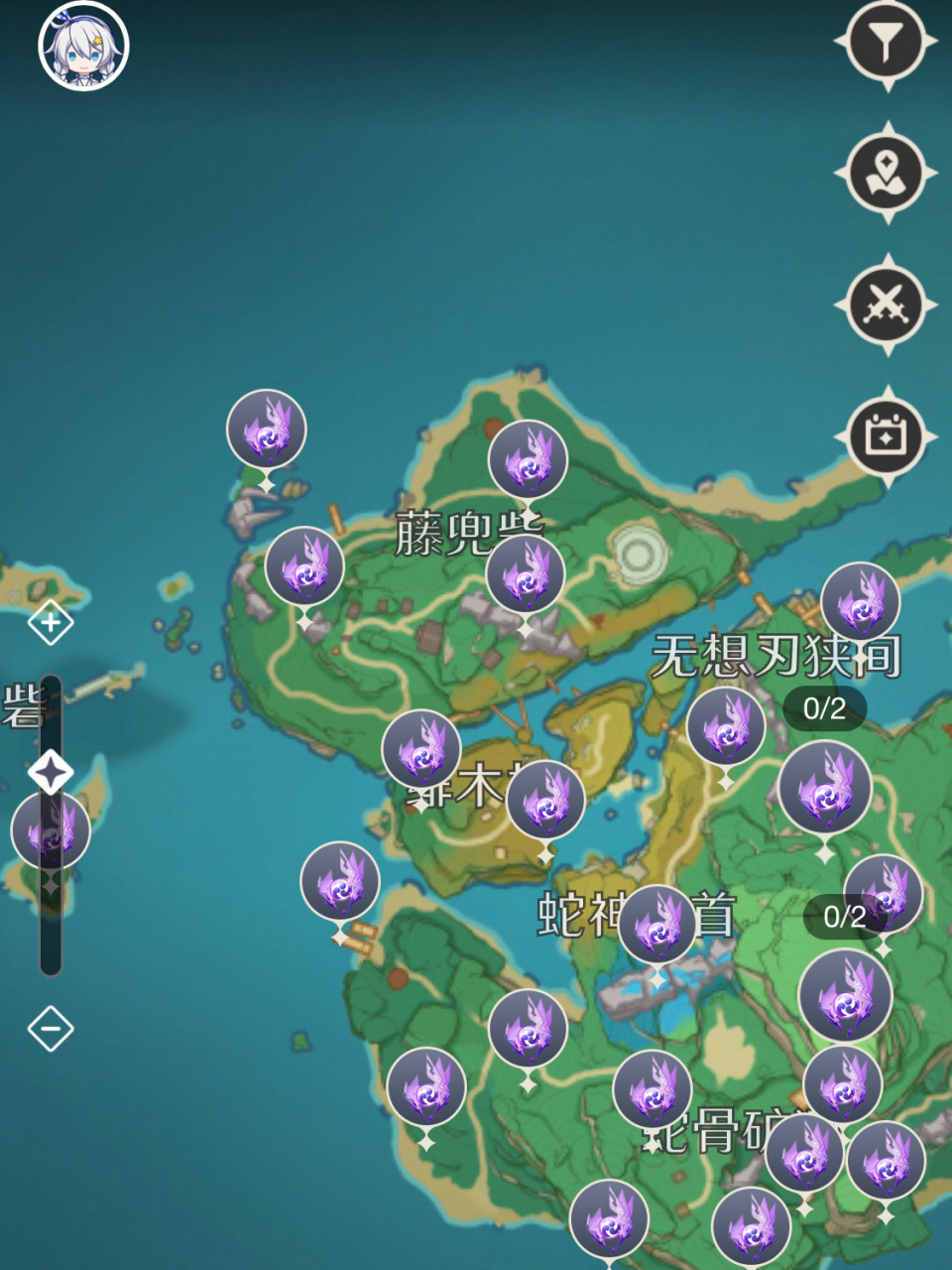 原神新手攻略之稻妻雷神瞳地图 稻妻雷神瞳分布图～ 大地图我也不知